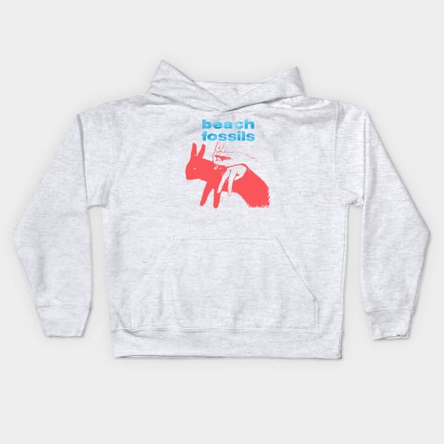 Beach Fossils Bunny Kids Hoodie by Moderate Rock